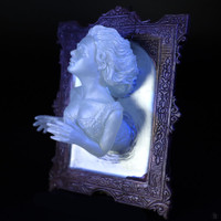 Ghostly Mirror Frames with Glow in the Dark Resin 3D Spirit for Home Decor Female