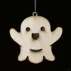 Wooden Ghost Christmas Ornaments Ghost Emoji