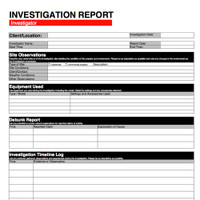 Paranormal Investigation Report Template